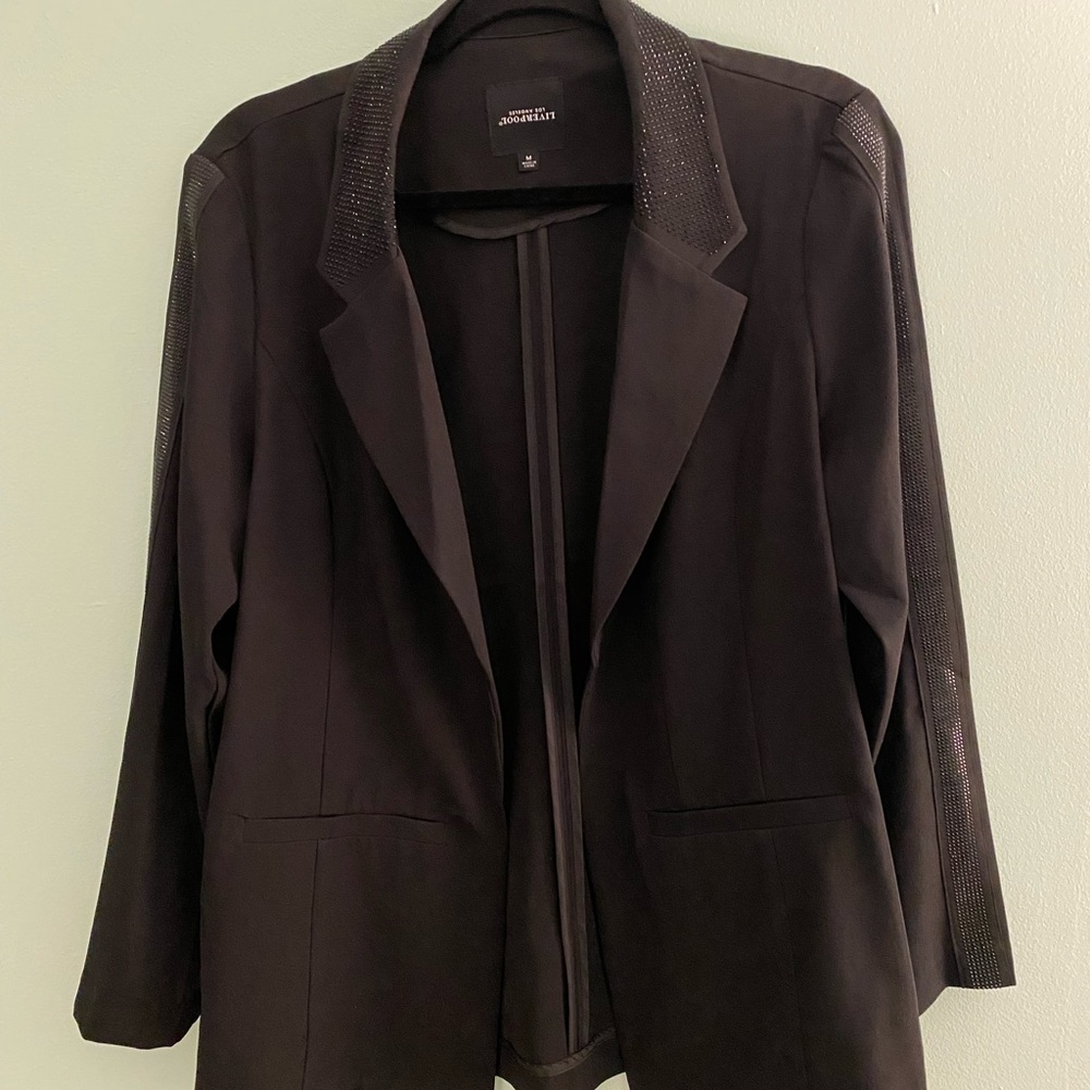SHIMMER STRIPE BOYFRIEND BLAZER & PANTS